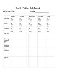 FHCC Toddler-and-Infant-Daily-Report
